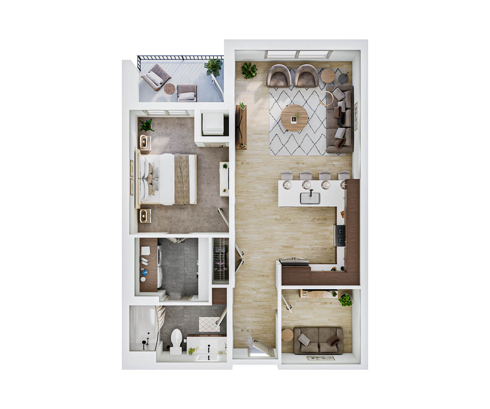 Thumbnail preview of the Boone apartment floor plan at The Winn Golden Valley