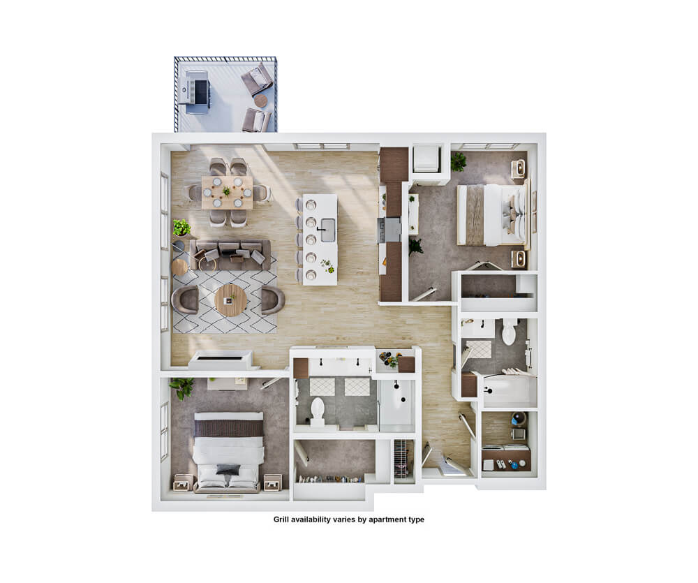 Thumbnail view of the Gearty apartment floor plan at The Winn Golden Valley.