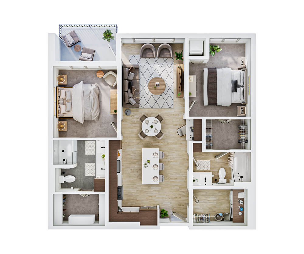 Thumbnail view of the Isaacson apartment floor plan at The Winn Golden Valley