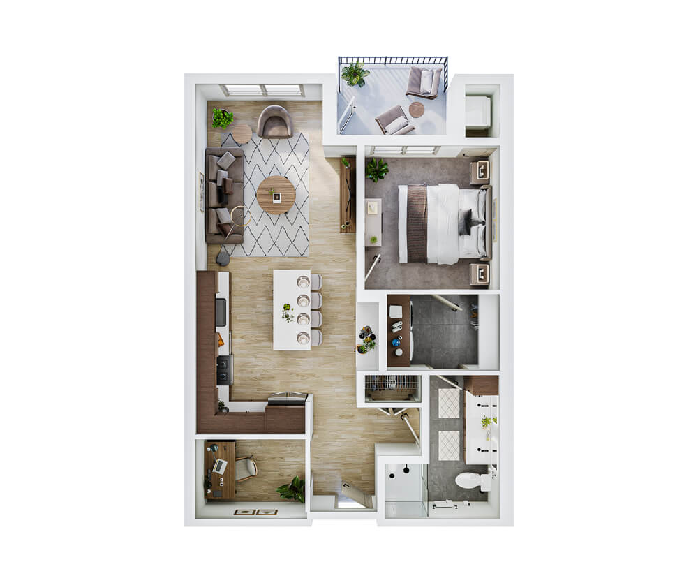 Paisley floor plan thumbnail preview for The Winn Golden Valley apartments
