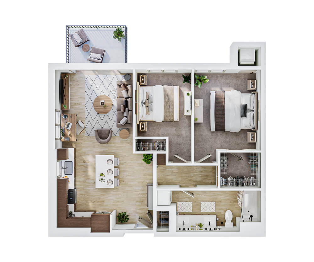 Thumbnail view of the Sochaki apartment floor plan at The Winn Golden Valley